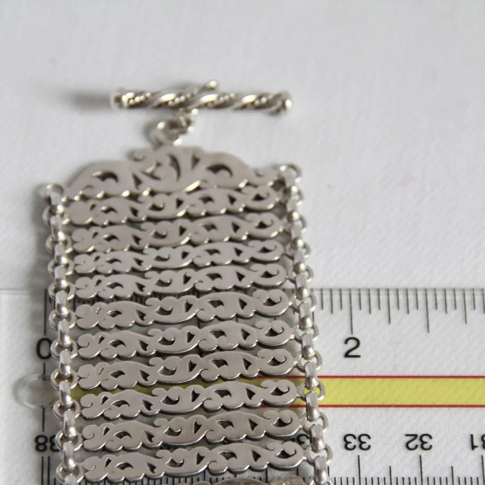 Lois Hill Sterling Silver Scroll Link Bracelet - Picture 4 of 13